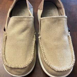 Crocs Santa Cruz canvas loafer khaki JS Junior 2
